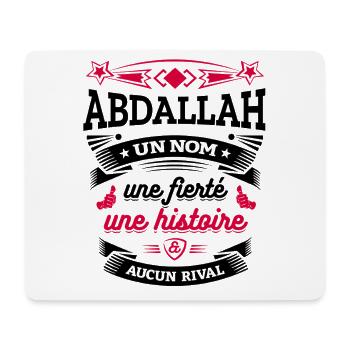 ABDALLAH UN NOM UNE FIERTÉ AUCUN RIVAL - Tapis de souris (format paysage) - blanc - Devant