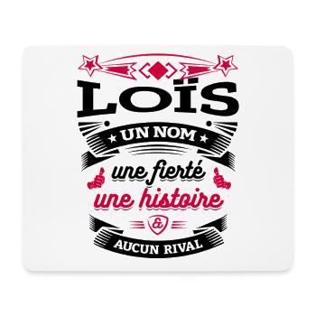 LOÏS PARFAIT - PRENOM LOÏS - Tapis de souris (format paysage) - blanc - Devant
