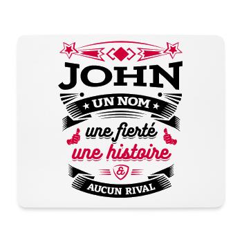 JOHN UN NOM UNE FIERTÉ AUCUN RIVAL - Tapis de souris (format paysage) - blanc - Devant