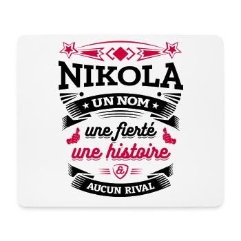 NIKOLA UN NOM UNE FIERTÉ AUCUN RIVAL - Tapis de souris (format paysage) - blanc - Devant