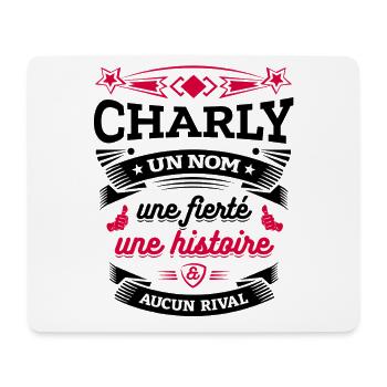 CHARLY UN NOM UNE FIERTÉ AUCUN RIVAL - Tapis de souris (format paysage) - blanc - Devant