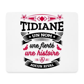 TIDIANE UN NOM UNE FIERTÉ AUCUN RIVAL - Tapis de souris (format paysage) - blanc - Devant