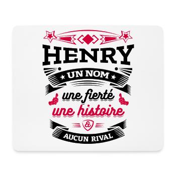 HENRY UN NOM UNE FIERTÉ AUCUN RIVAL - Tapis de souris (format paysage) - blanc - Devant