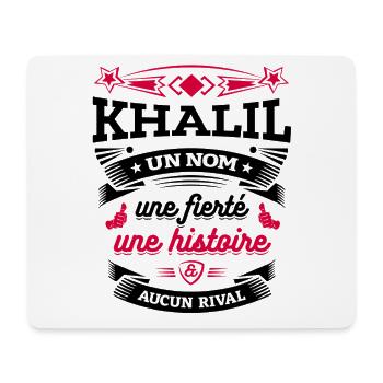 KHALIL UN NOM UNE FIERTÉ AUCUN RIVAL - Tapis de souris (format paysage) - blanc - Devant