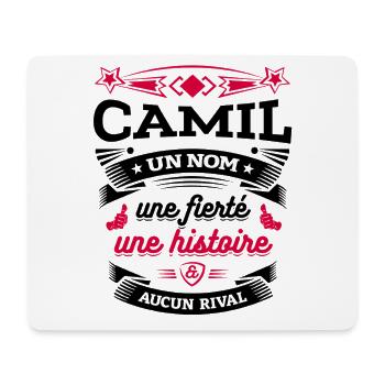 CAMIL UN NOM UNE FIERTÉ AUCUN RIVAL - Tapis de souris (format paysage) - blanc - Devant