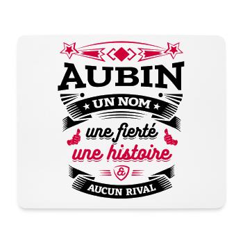 AUBIN UN NOM UNE FIERTÉ AUCUN RIVAL - Tapis de souris (format paysage) - blanc - Devant