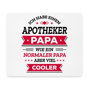 APOTHEKER PAPA – VIEL COOLER ALS NORMAL - Mousepad (Querformat) - Weiß - Vorne