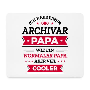 ARCHIVAR PAPA - VIEL COOLER ALS NORMALER PAPA - Mousepad (Querformat) - Weiß - Vorne