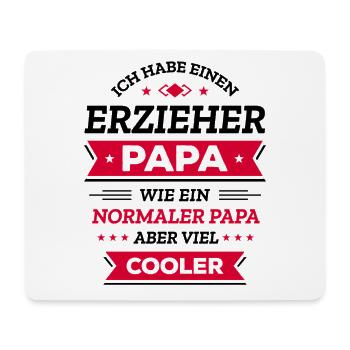 ERZIEHER PAPA: COOLER VATER, VATERTAG, GEBURTSTAG - Mousepad (Querformat) - Weiß - Vorne