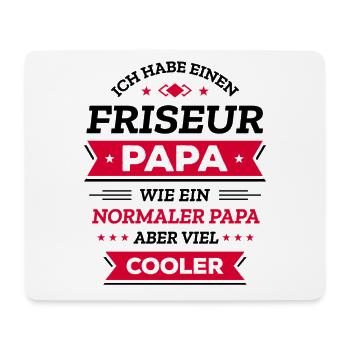 FRISEUR PAPA: VATERTAG, GEBURTSTAG, WEIHNACHTEN - Mousepad (Querformat) - Weiß - Vorne