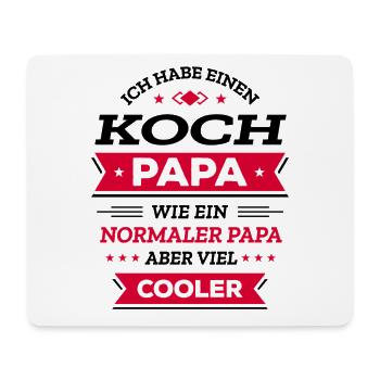 KOCHPAPA COOLER: GEBURTSTAG, WEIHNACHTEN, VATERTAG - Mousepad (Querformat) - Weiß - Vorne