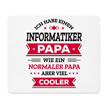INFORMATIKER PAPA: COOL, TECH, DIGITAL, SMART - Mousepad (Querformat) - Weiß - Vorne