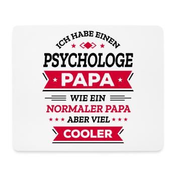 PSYCHOLOGE PAPA: COOL, VATERTAG, WEIHNACHTEN - Mousepad (Querformat) - Weiß - Vorne