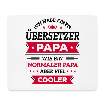 ÜBERSETZER PAPA: COOL, VATERTAG, WEIHNACHTEN - Mousepad (Querformat) - Weiß - Vorne
