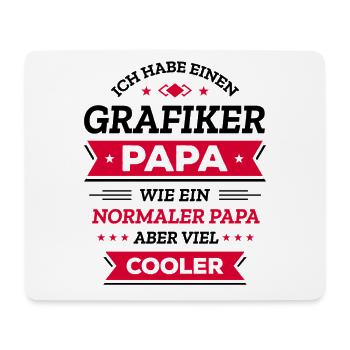 GRAFIKER PAPA: GEBURTSTAG WEIHNACHTEN VATERTAG - Mousepad (Querformat) - Weiß - Vorne