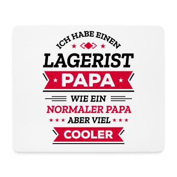 LAGERIST PAPA: GEBURTSTAG WEIHNACHTEN VATERTAG - Mousepad (Querformat) - Weiß - Vorne