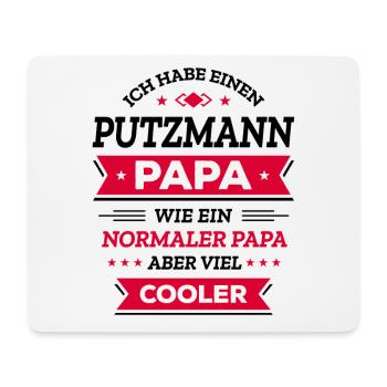 PUTZMANN PAPA: GEBURTSTAG WEIHNACHTEN VATERTAG - Mousepad (Querformat) - Weiß - Vorne