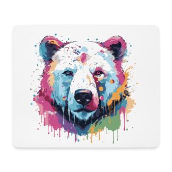 Polar Bear Animal Pop Art Head Polar Bear - Mouse Pad (horizontal) - white - Front