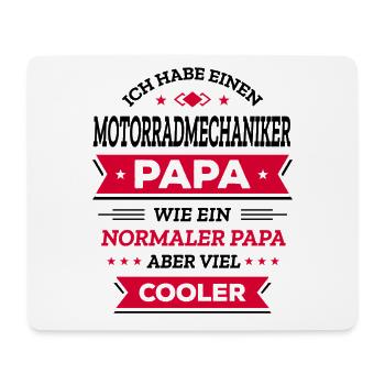 MOTORRADMECHANIKER PAPA - COOLER ALS NORMAL, TOP - Mousepad (Querformat) - Weiß - Vorne