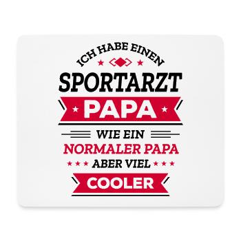 SPORTARZT PAPA VATERTAG WEIHNACHTEN GEBURTSTAG - Mousepad (Querformat) - Weiß - Vorne