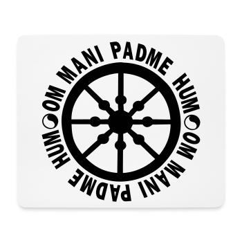 lebensrad mit mantra "om mani padme hum" - Mousepad (Querformat) - Weiß - Vorne