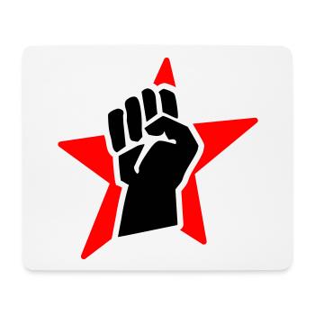 revolution fist (for black shirts) - Tapis de souris (format paysage) - blanc - Devant