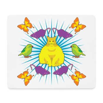 Kattguden! - Mouse Pad (horizontal) - white - Front