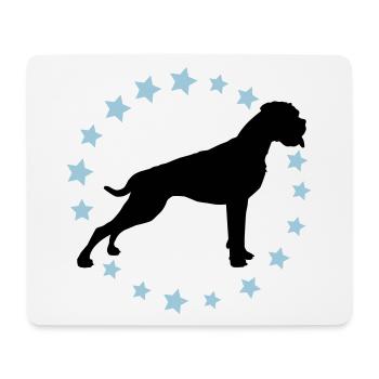 Boxer Sternenkreis 2 farb - Mousepad (Querformat) - Weiß - Vorne