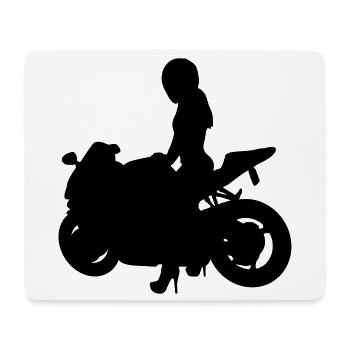 Motorcycle - Tapis de souris (format paysage) - blanc - Devant