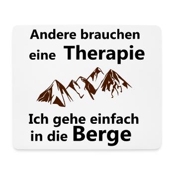 Therapie Berge - Mousepad (Querformat) - Weiß - Vorne