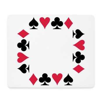 Poker (V) - Mouse Pad (horizontal) - white - Front