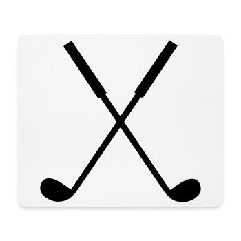 Clubs de golf en noir - Tapis de souris (format paysage) - blanc - Devant