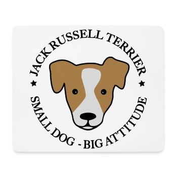 Jack Russell Terrier - Tapis de souris (format paysage) - blanc - Devant
