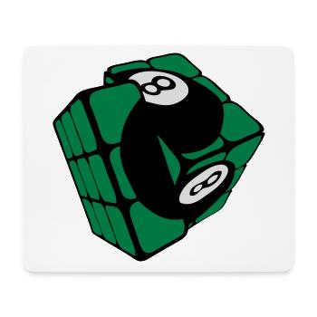 Würfel Billardkugel-Rubi-Form - Mousepad (Querformat) - Weiß - Vorne