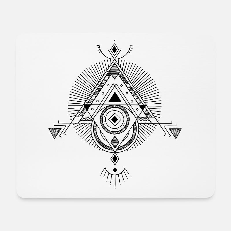 Dreiecksgeometrie - Mousepad (Querformat) - Weiß