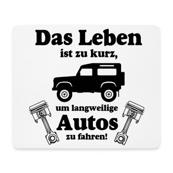 Offroad ,Geländewagen , 4x4 Fun , Das Leben..(25) - Mousepad (Querformat) - Weiß - Vorne