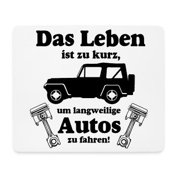 Offroad ,Geländewagen , 4x4 Offroad - Leben(25) - Mousepad (Querformat) - Weiß - Vorne
