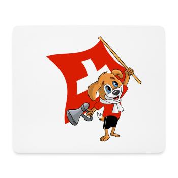Switzerland fan dog - Mouse Pad (horizontal) - white - Front