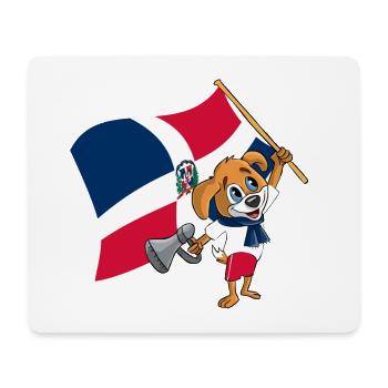 Dominican Republic fan dog - Mouse Pad (horizontal) - white - Front
