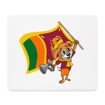 Sri Lanka fan dog - Mouse Pad (horizontal) - white - Front