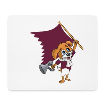 Qatar Fan chien - Tapis de souris (format paysage) - blanc - Devant