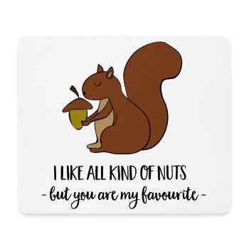 Eichhörnchen - Mousepad (Querformat) - Weiß - Vorne