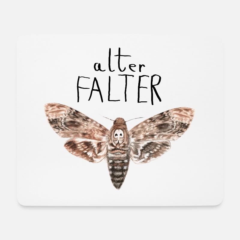 alter Falter - stayhome Variante BIG - Mousepad (Querformat) - Weiß