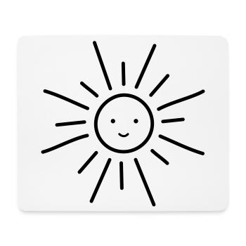 Sonne Sonnenschein strahlende Sonne Gesicht - Mousepad (Querformat) - Weiß - Vorne