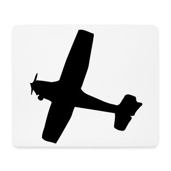 Avion - Tapis de souris (format paysage) - blanc - Devant