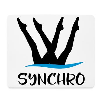 Synchronschwimmen - Mousepad (Querformat) - Weiß - Vorne