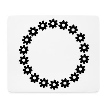 Circle of flowers - Mouse Pad (horizontal) - white - Front