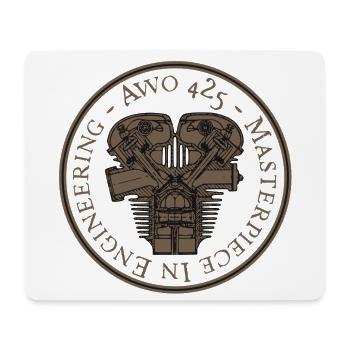 AWO 425 - chef-d'œuvre en ingénierie - marron - Tapis de souris (format paysage) - blanc - Devant