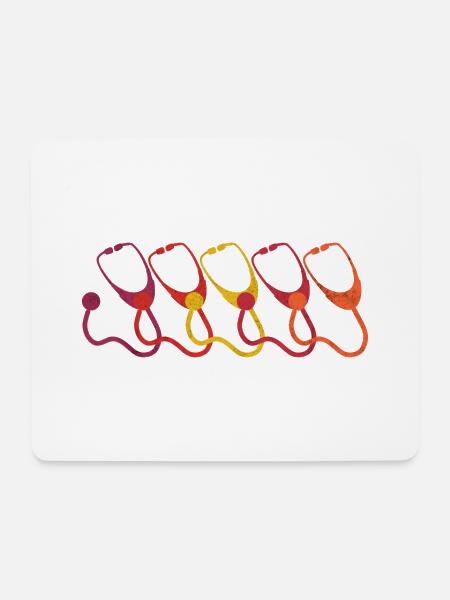 Arzt Ärztin Ärzte Stethoskop Mediziner Geschenk - Mousepad (Querformat) - Weiß