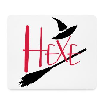 Hexe fliegender Hexenbesen - Mousepad (Querformat) - Weiß - Vorne